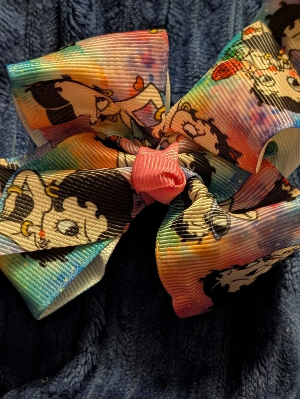 Rainbow Betty Boop Hair Bows - Set of 2